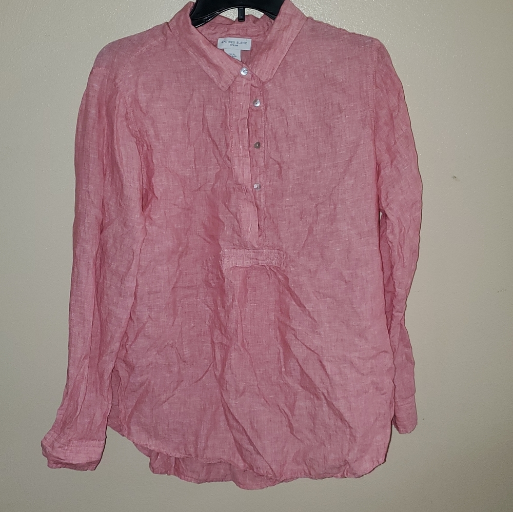 Antibes blanc linen blouse
